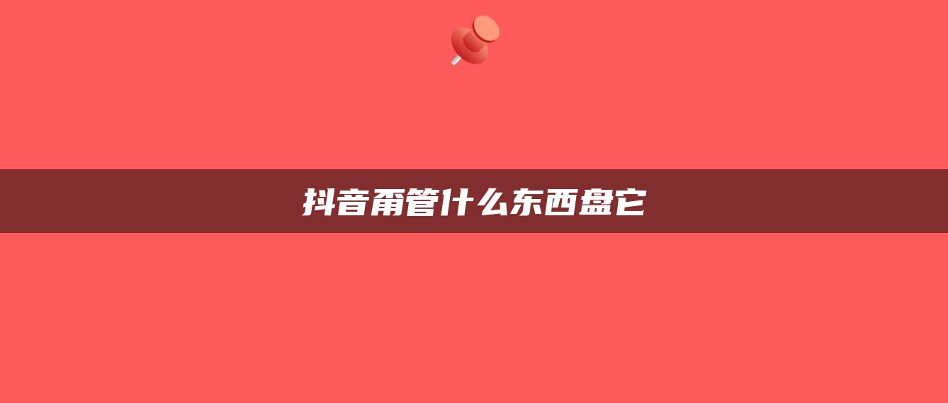 抖音甭管什么東西盤它