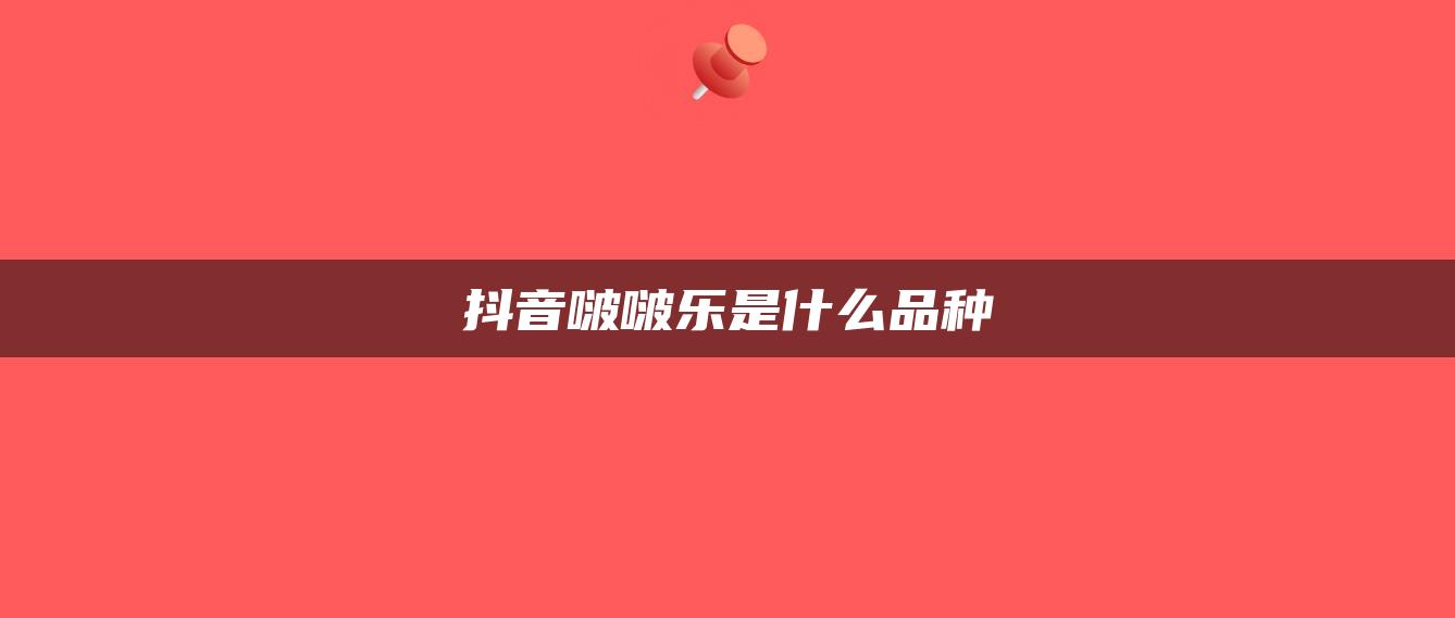 抖音啵啵樂是什么品種