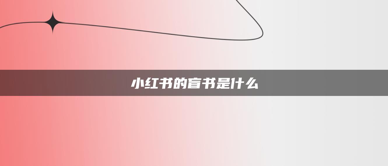 小紅書的盲書是什么