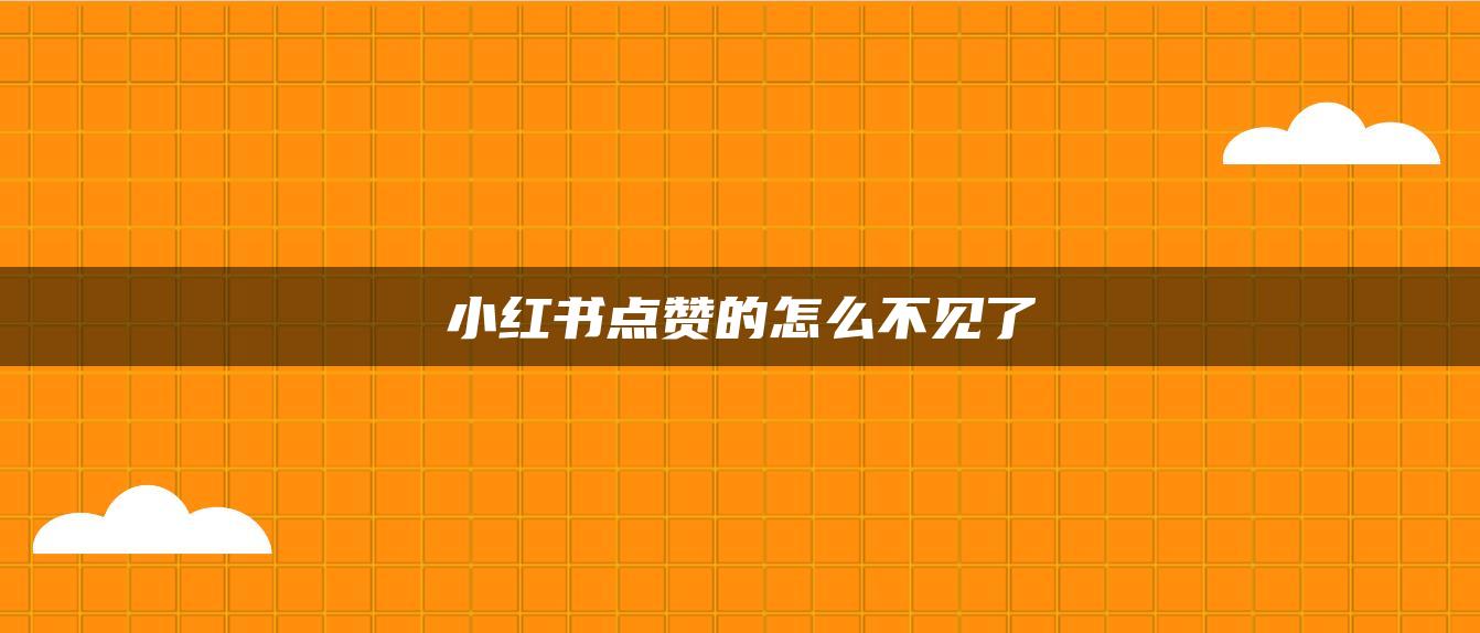 小紅書(shū)點(diǎn)贊的怎么不見(jiàn)了