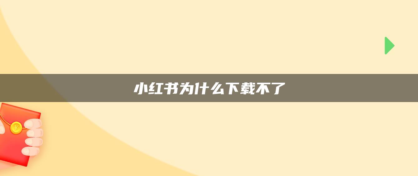 小紅書(shū)為什么下載不了