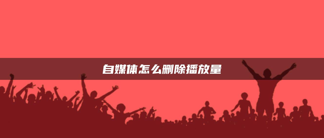 自媒體怎么刪除播放量