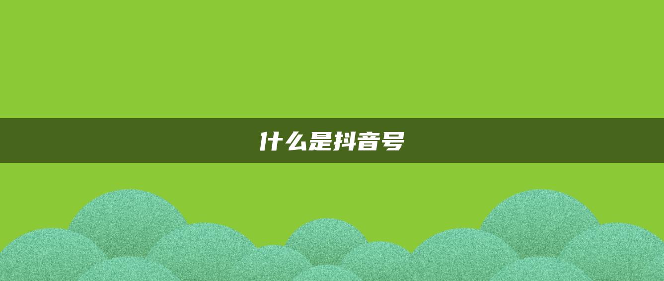 什么是抖音號(hào)