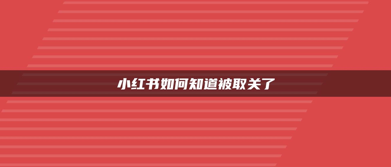 小紅書如何知道被取關了