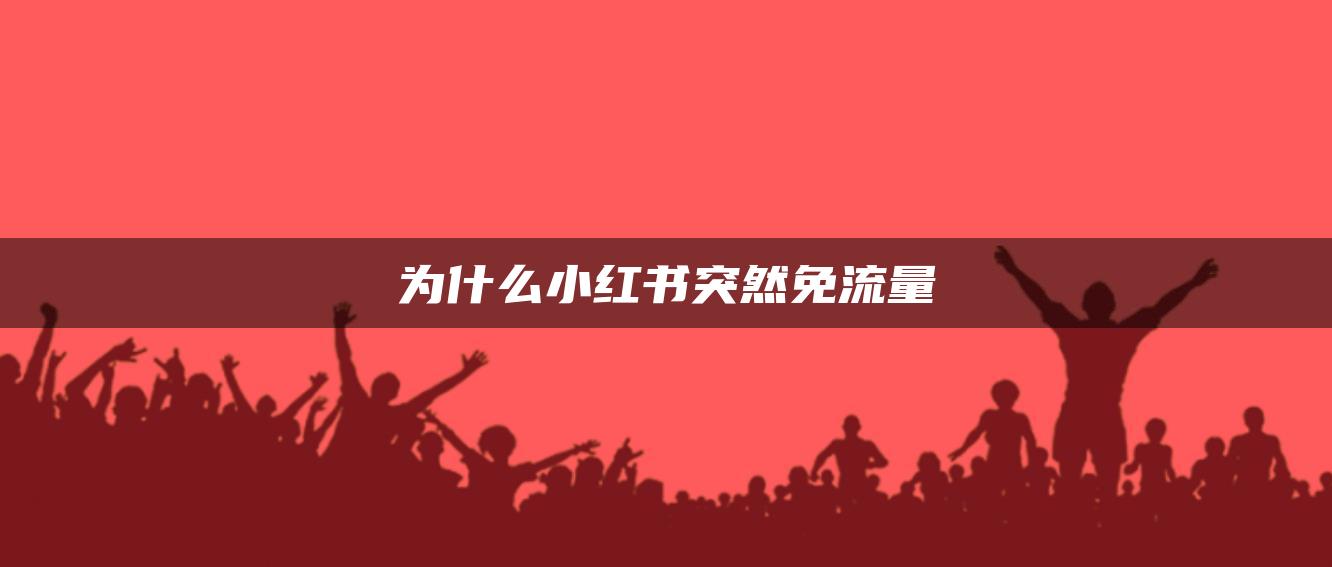 為什么小紅書(shū)突然免流量