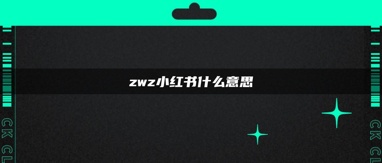 zwz小紅書什么意思