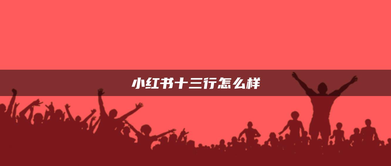 小紅書(shū)十三行怎么樣