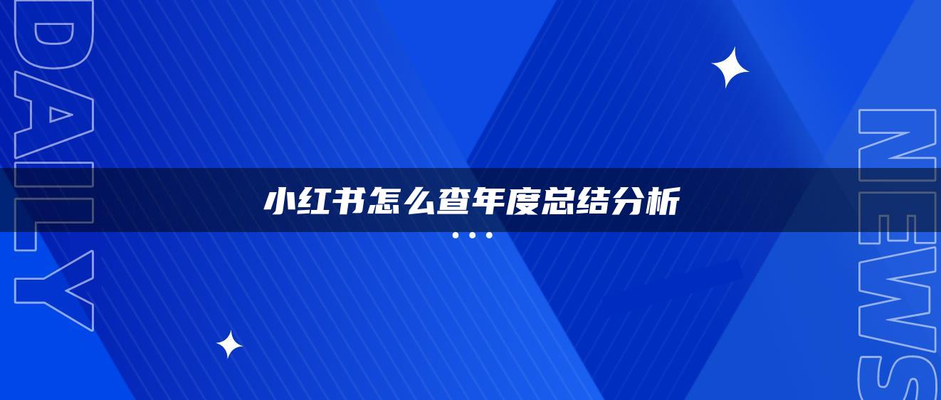 小紅書(shū)怎么查年度總結(jié)分析