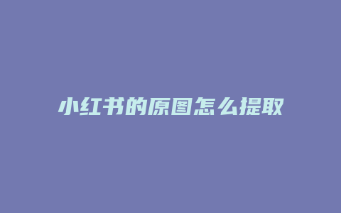 小紅書(shū)的原圖怎么提取音頻