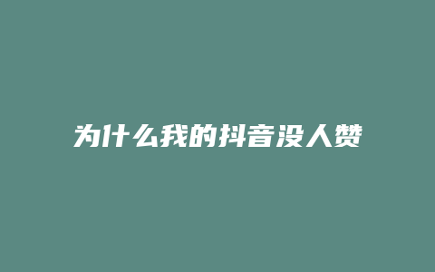 為什么我的抖音沒(méi)人贊