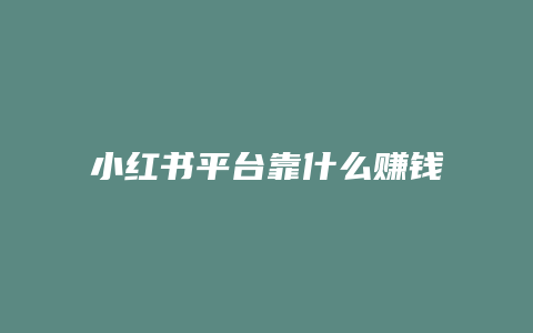 小紅書(shū)平臺(tái)靠什么賺錢(qián)攻略