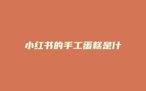 小紅書的手工蛋糕是什么