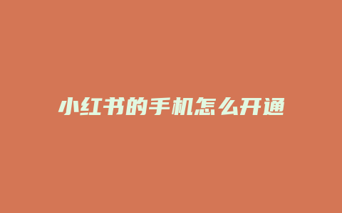 小紅書的手機怎么開通會員